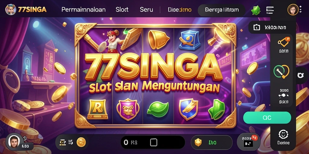 Gameplay 77SINGA yang menarik dengan berbagai tema Slot.