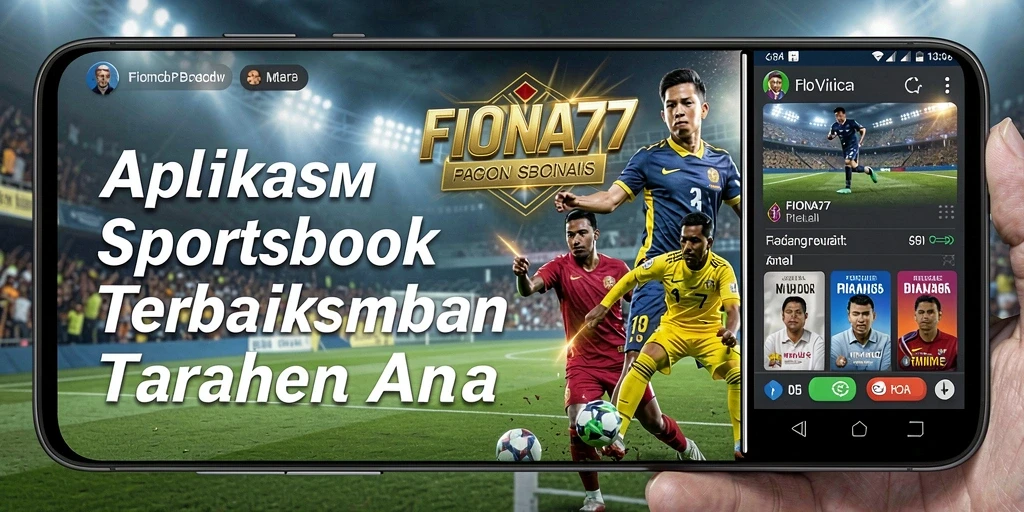 Tampilan antarmuka utama FIONA77 dengan berbagai opsi taruhan olahraga.