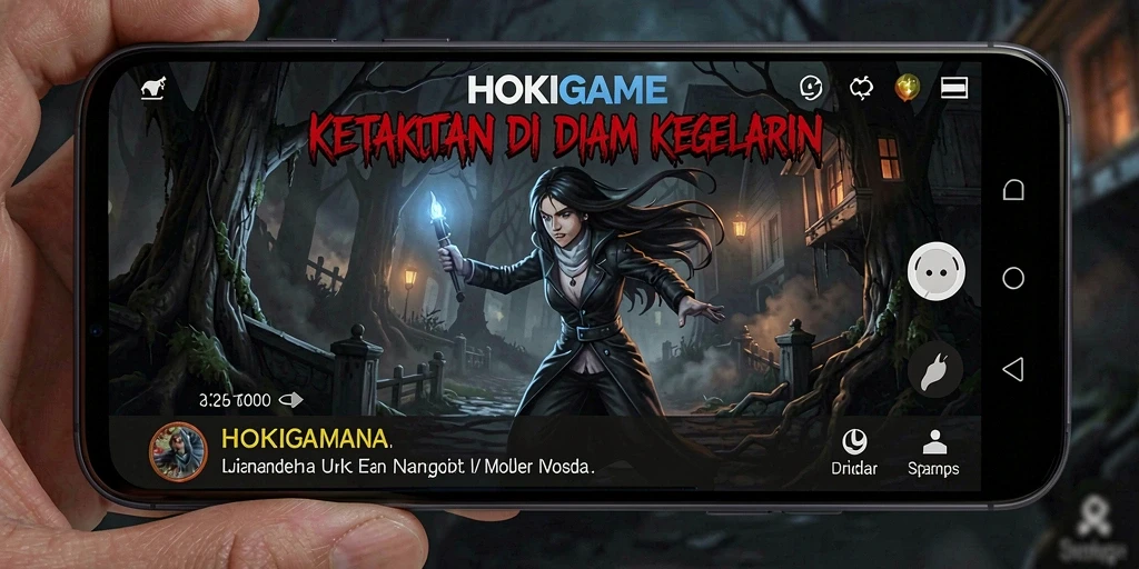 Tampilan gameplay HOKIGAME yang mencekam dan menegangkan.
