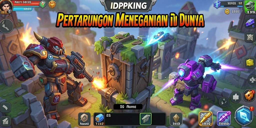 Tampilan gameplay menegangkan di IDPKING saat melawan gelombang musuh.