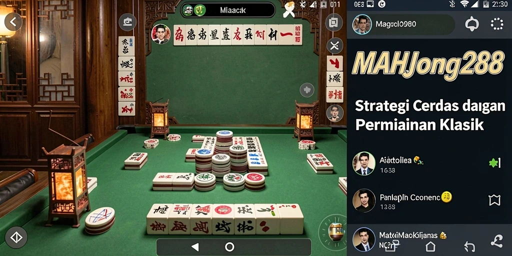 Screenshot utama MAHJONG288 menunjukkan gameplay yang menantang dan penuh strategi.