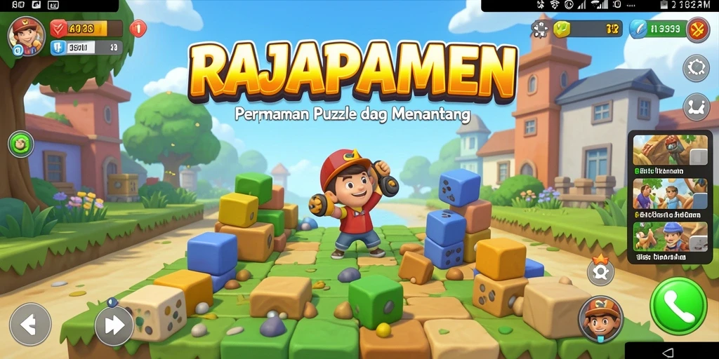 Tampilan gameplay RAJAPAMEN dengan puzzle yang menarik dan menantang.