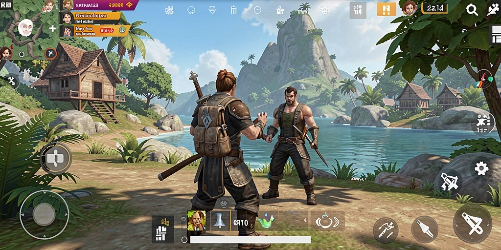 Tampilan gameplay Open World yang menakjubkan di SATRIA123.