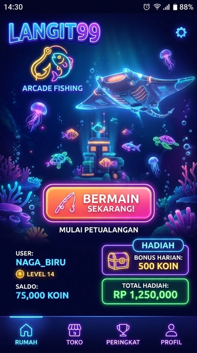 Tampilan utama aplikasi langit99 yang intuitif.